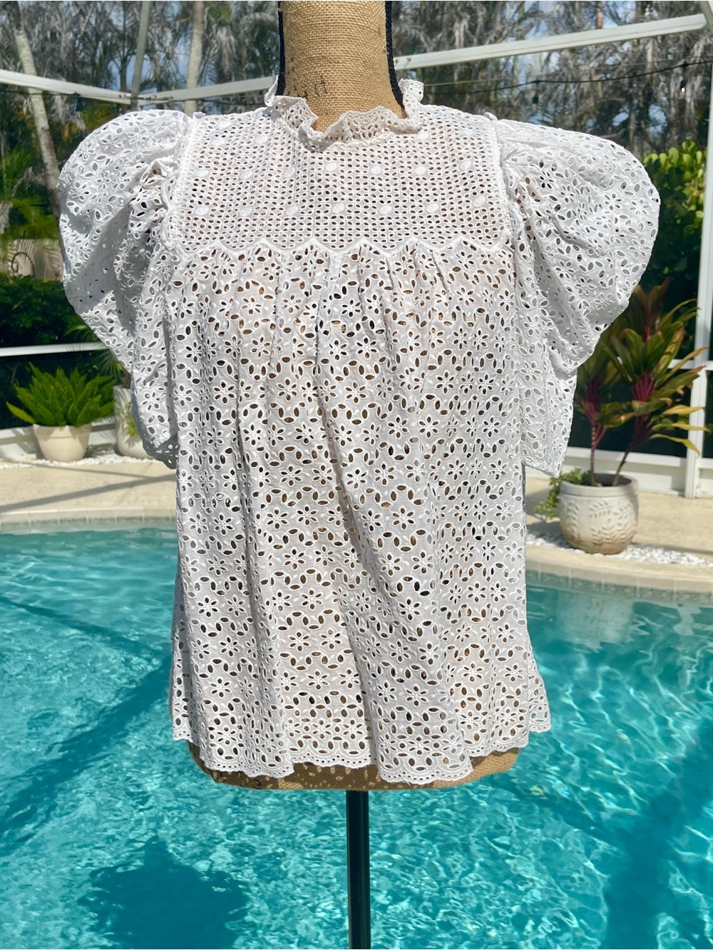 Ulla Johnson White Broderie Anglaise Top
